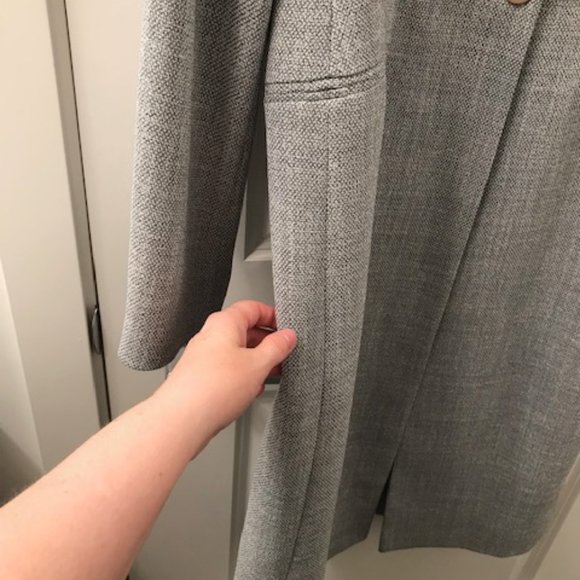 Bluish-light Gray Tweed Maxi Dress Coat ~ NWOT - Picture 7 of 14